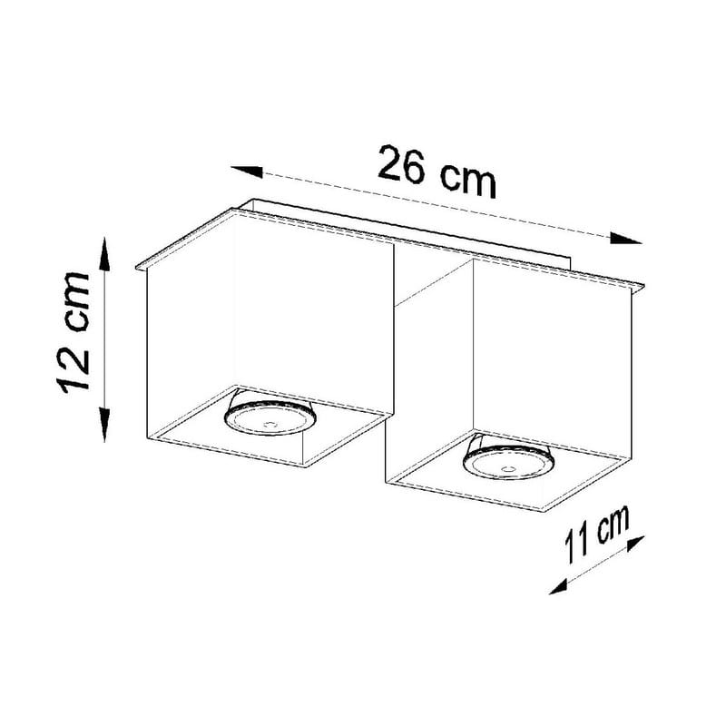 Sollux Plafondlamp QUAD 2 Wit 2x40W/GU10 - Afbeelding 9