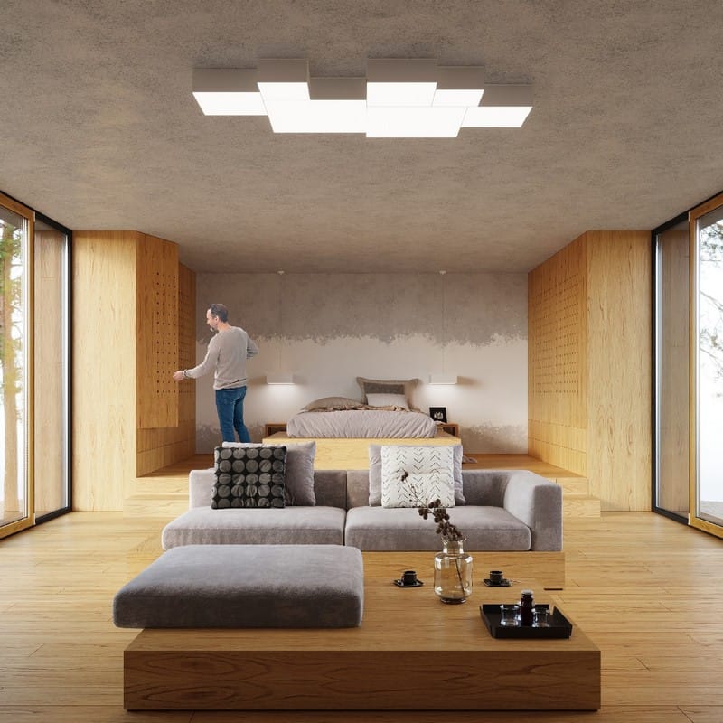 Sollux Plafondlamp HORUS 45 Wit 3x60W/E27 - Afbeelding 5