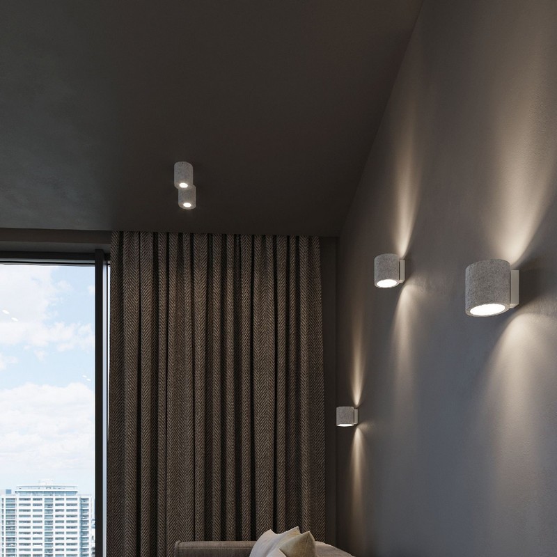 Sollux Wandlamp ORBIS Beton 40W/G9 - Afbeelding 3