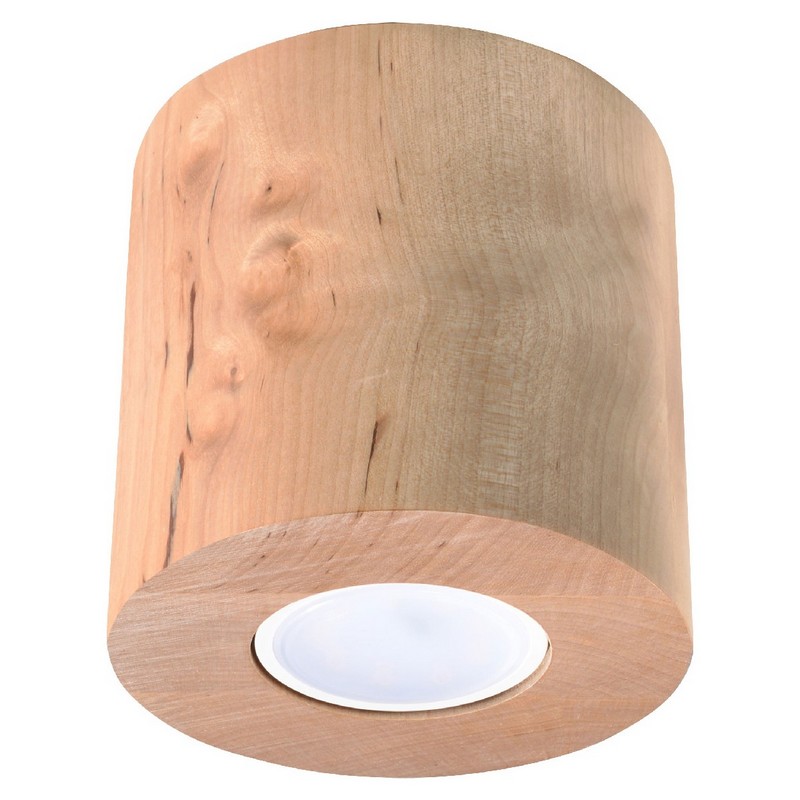 Sollux Plafondlamp ORBIS naturel Hout 40W/GU10 - Afbeelding 2
