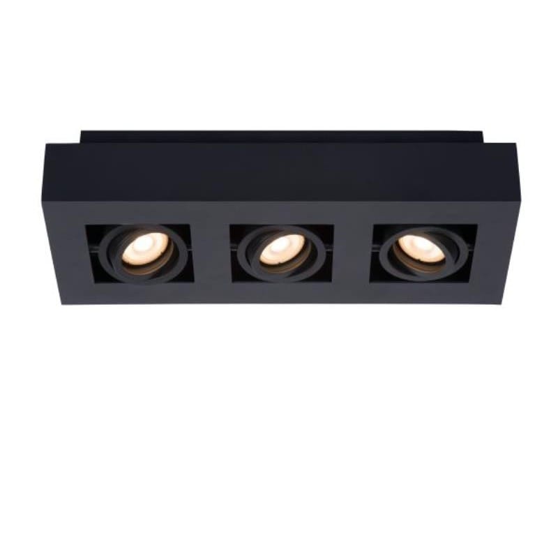 Lucide XIRAX Plafondspot LED Dim to warm GU10 3x5W 2200K/3000K Zwart - Afbeelding 4