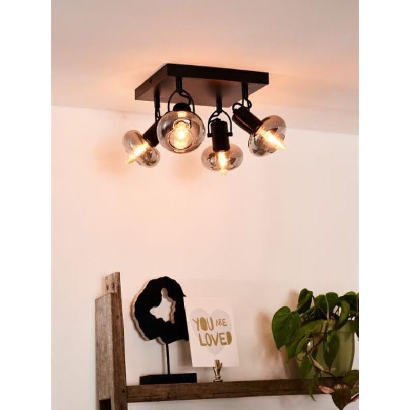 Lucide MADEE Plafondspot 4xE14 Zwart Fumé - Afbeelding 5