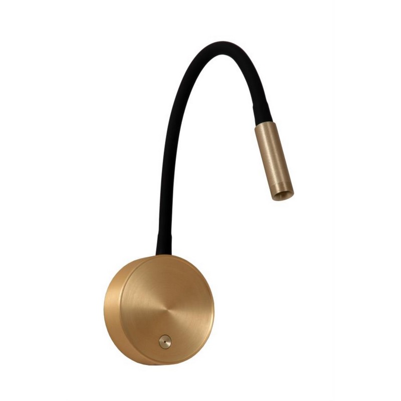 Lucide Premium ASJA Oplaadbare Wandspot / Wandlamp Accu/Batterij LED 3 StepDim 1x3W 2700K Mat Goud / Messing - Afbeelding 2