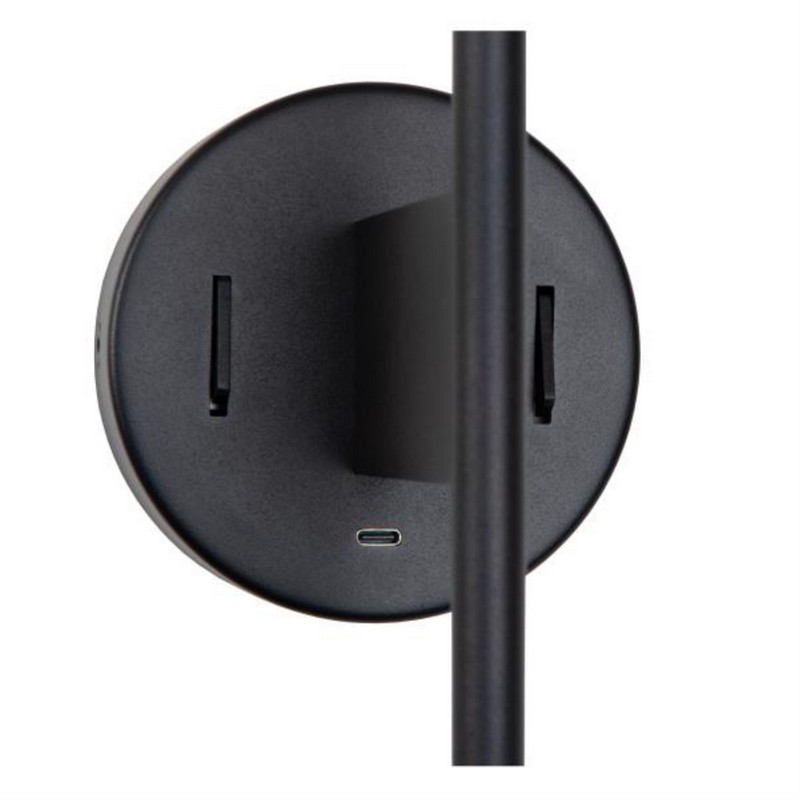 Lucide MAGIC Wandlamp 1xE27 Met USB oplaadpunt Zwart + compacte spot - Afbeelding 8