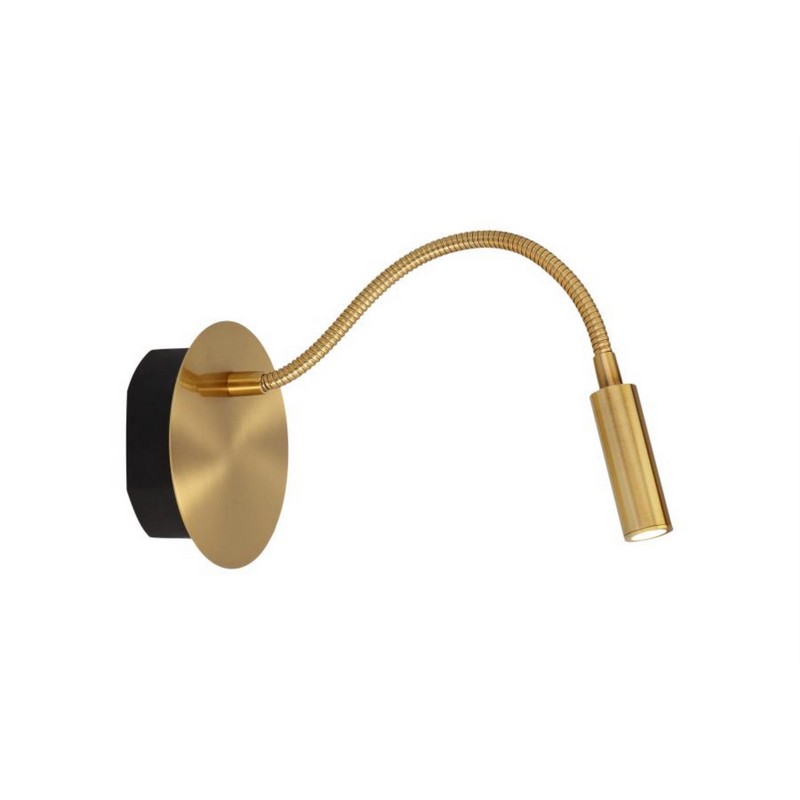 Lucide JOLIJN Oplaadbare Bedlamp / Wandlamp Accu/Batterij Ø 11 cm LED 1x2W 3000K Magnetisch Mat Goud / Messing - Afbeelding 4